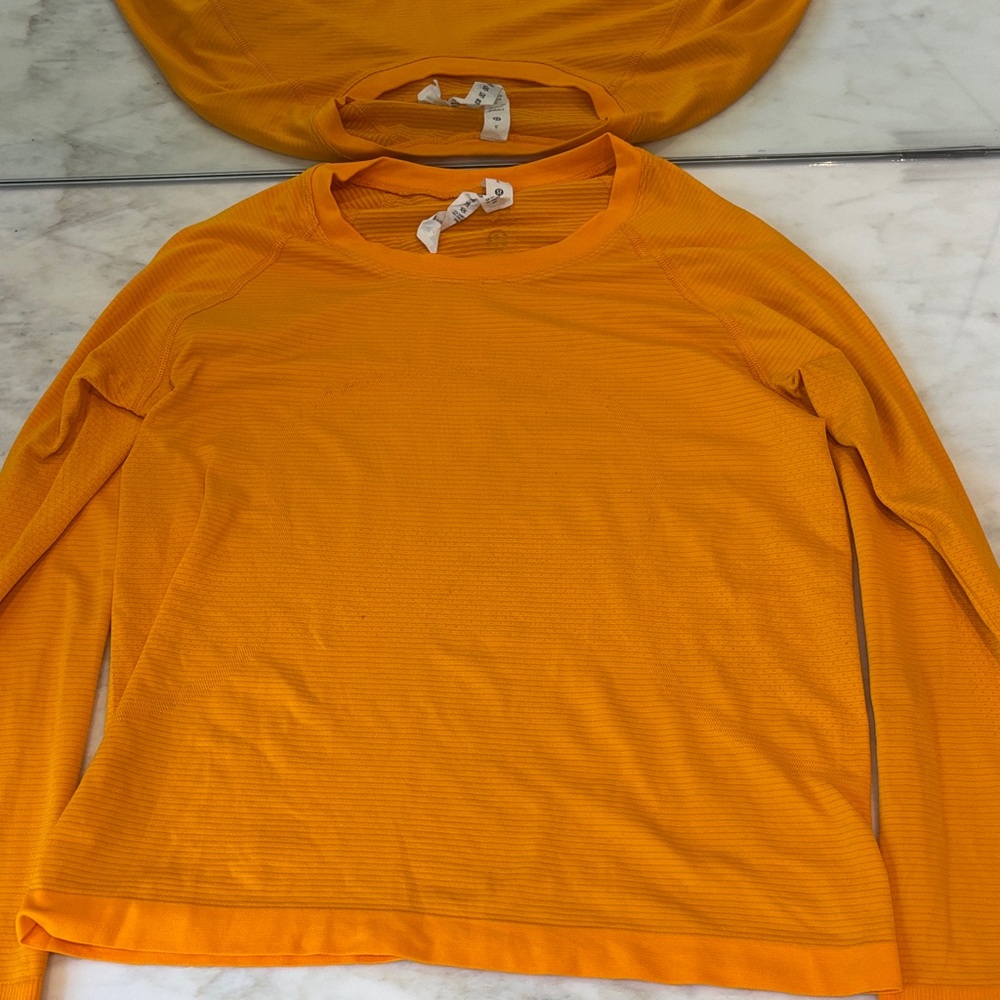 Bright Orange Long Sleeve Top